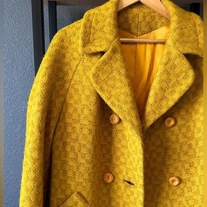 Vintage Yellow Peacoat